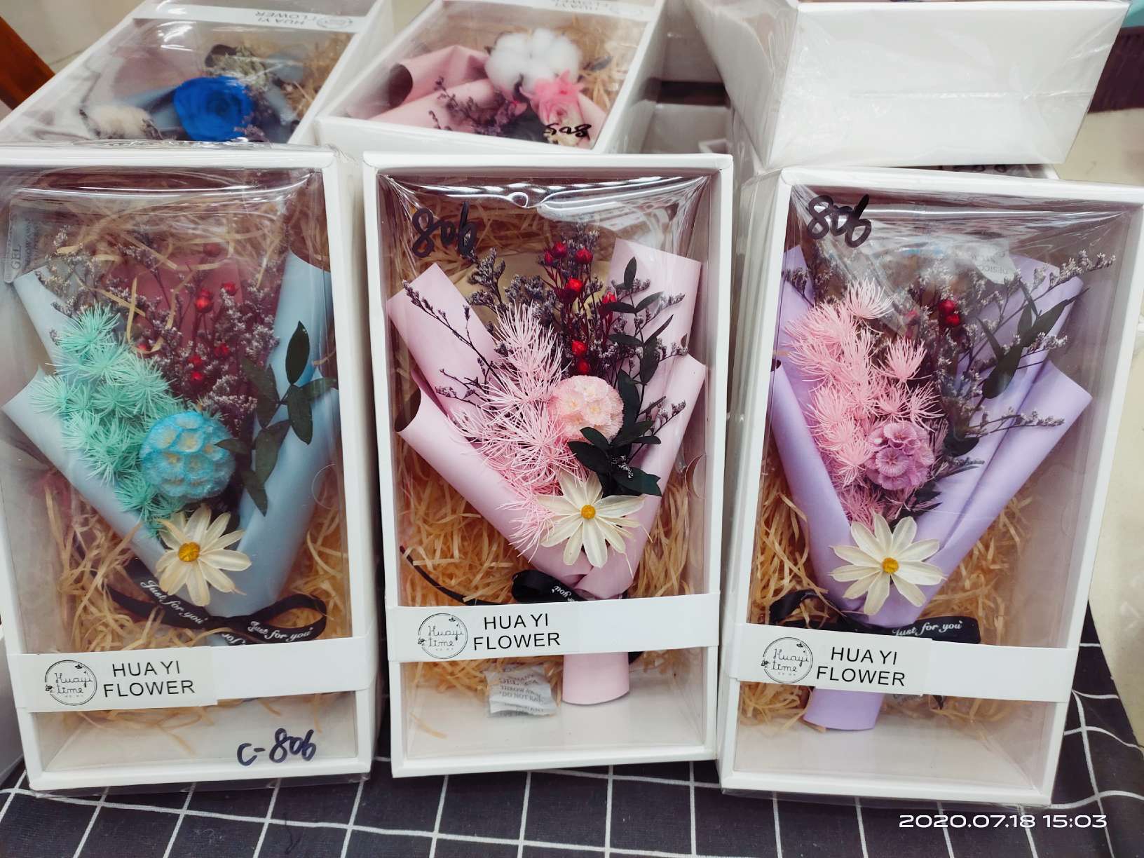 花奕时光干花贺卡永生花