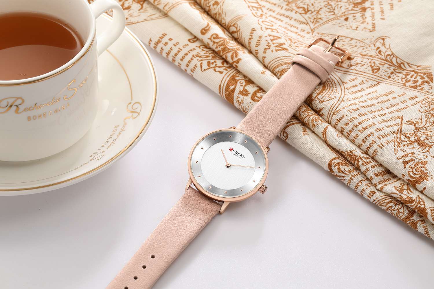 CURREN Kalen 9033 Belt Watch Waterproof quartz watch Watch Fashion casual ladies watch details Picture
