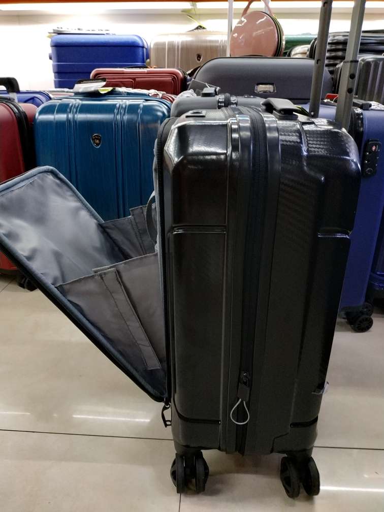 k032 20-inch carry-on suitcase opening computer bag PC with nylon details Picture