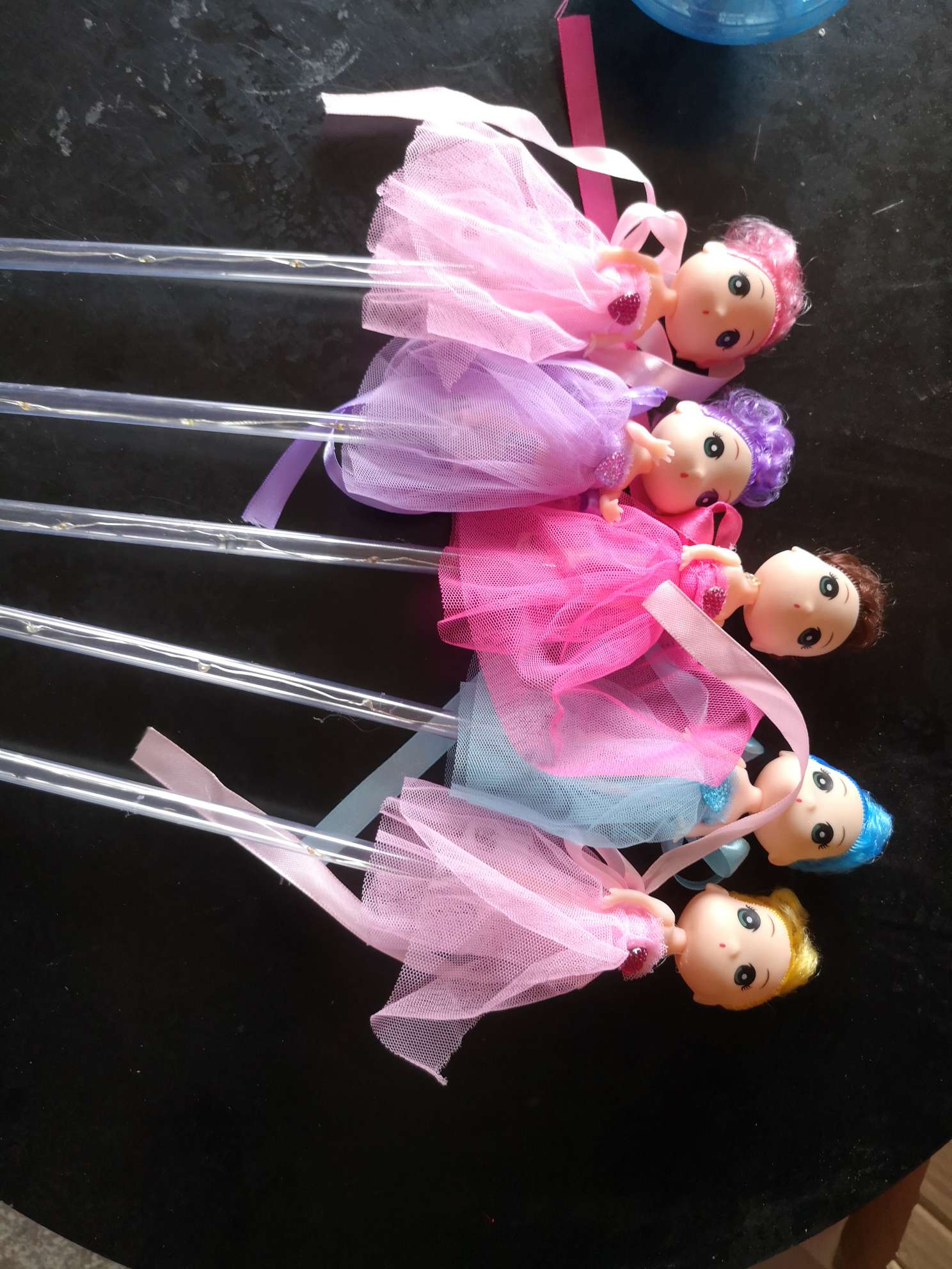 Fairy sticks, doll sticks, fuzzy doll sticks with lights,