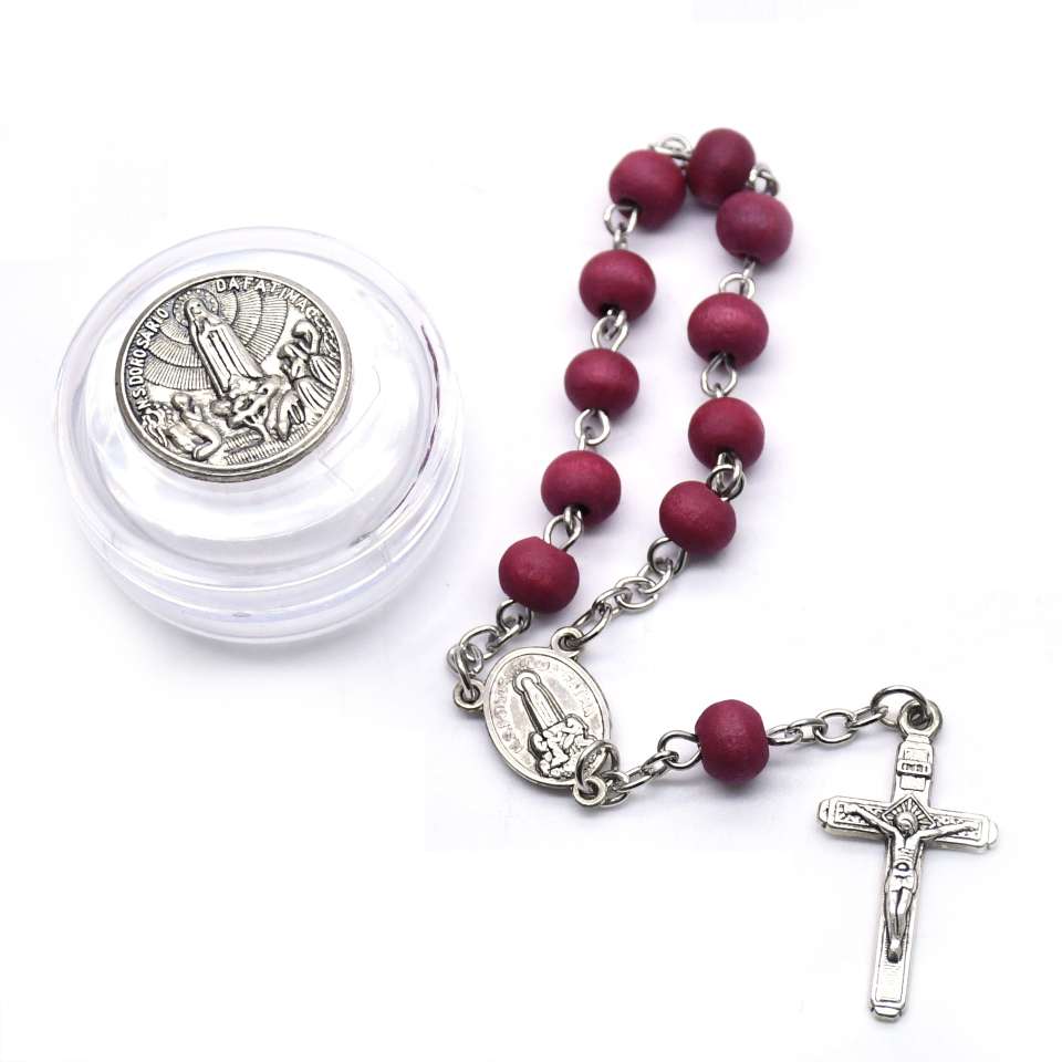 Prayer beads, cross bracelet, Fatima incense bead bracelet, prayer beads Item Picture