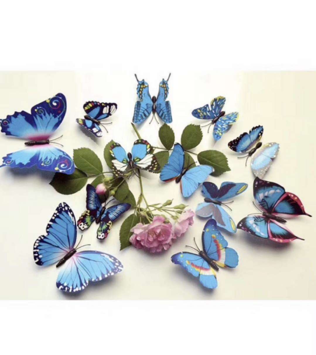 Factory direct sales, custom-made blue single-layer fridge magnet butterfly series based on samples
