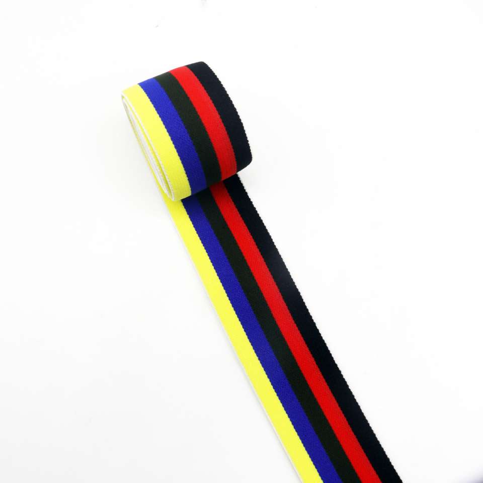 4 cm intercolored striped elastic band details Picture