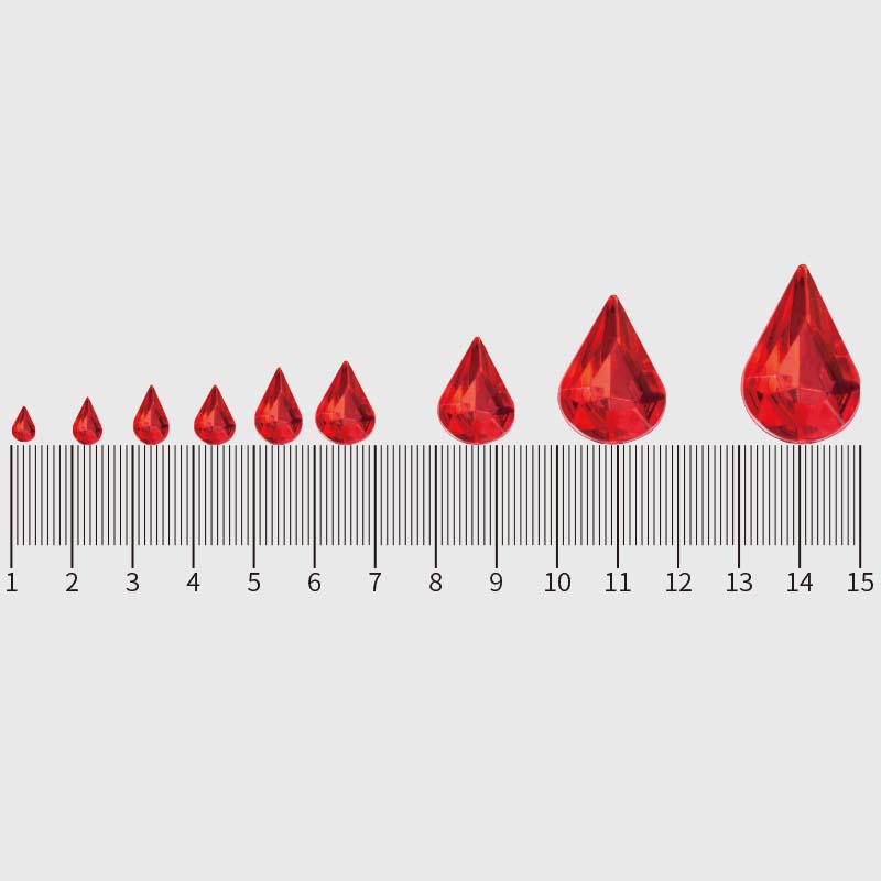 Taiwan AH8*13 pointed water drop imitation imported Taiwan acrylic diamond hand-sewn adhesive Mosaic scattered stone patch Flower patch hand-sewn four claws with ears and stone on the claws details Picture