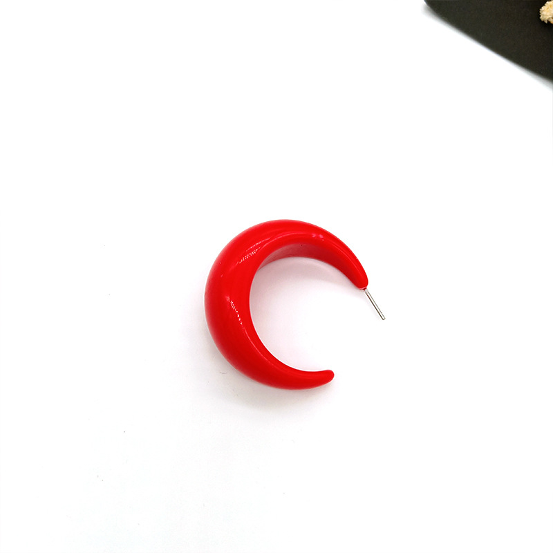 韩版C形耳环