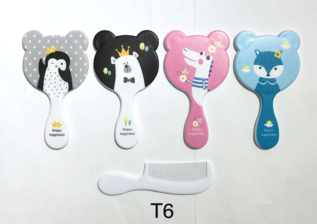 Hair styling comb T06, long hair air bag wide curling comb, air cushion comb, head massage comb, large teeth printed comb, wide teeth for hair styling