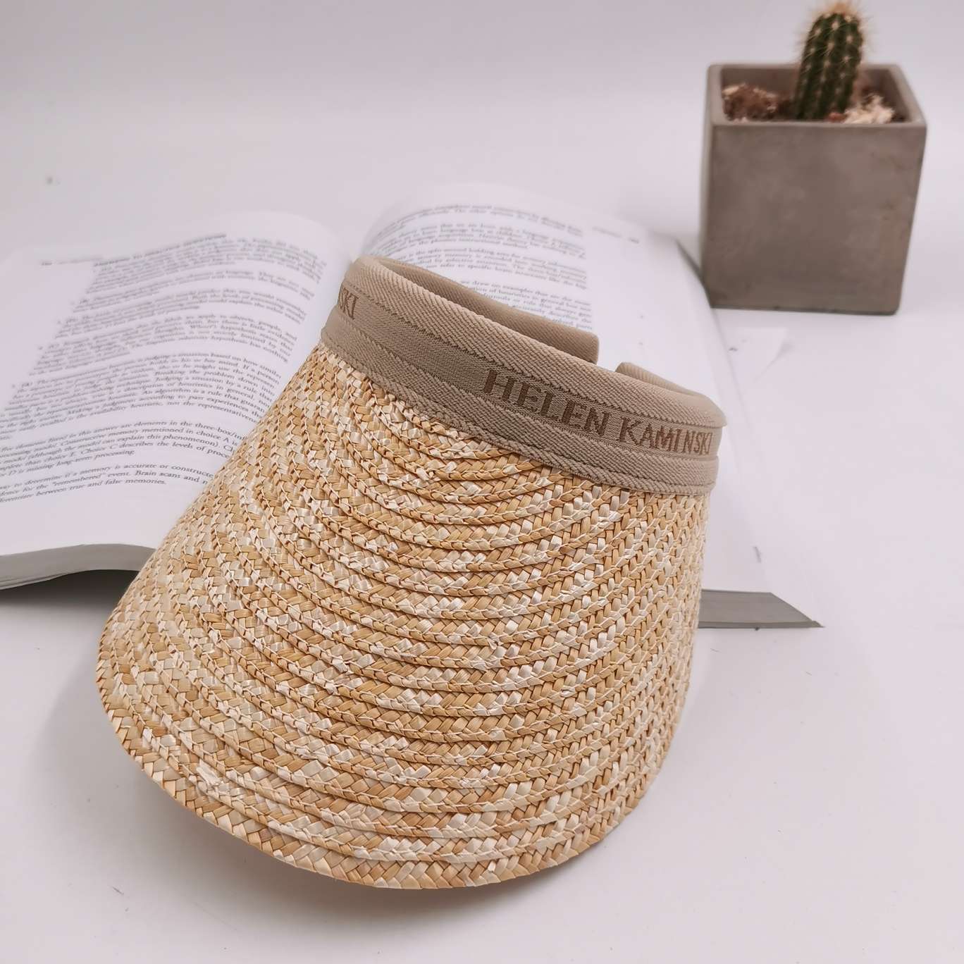 Web celebrity straw hollow top sun block letter elastic