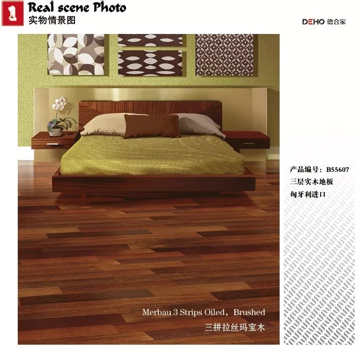 The price of the three-layer solid wood composite flooring from Befag, Hungary, 55611 by Dehejia Flooring is negotiable Application Scenario