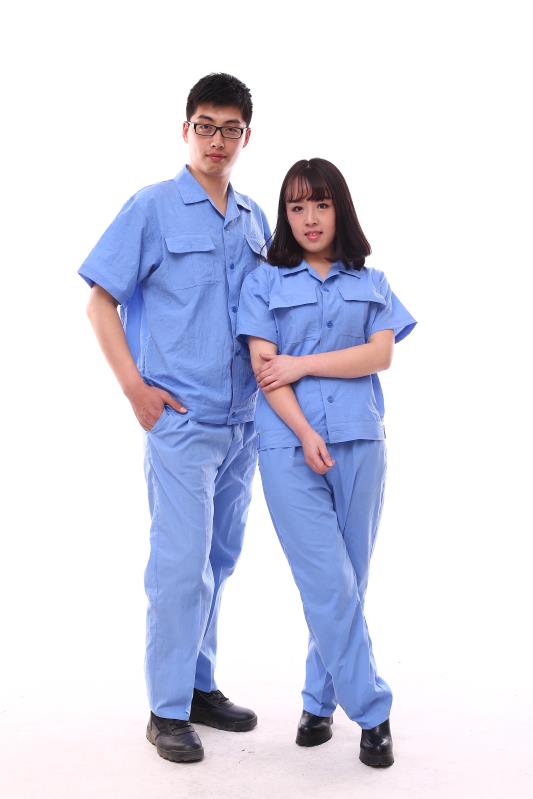Summer work wear suit male cotton thin long sleeve labor protection service electrical machinery repair work wear wear-resistant welder's work wear thumbnail