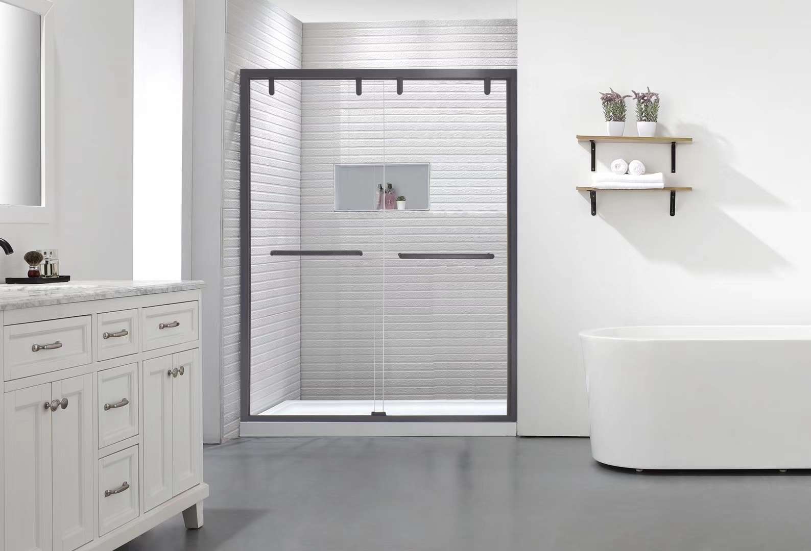 Better Select Modern Glass Shower Enclosure 08 Space Grey