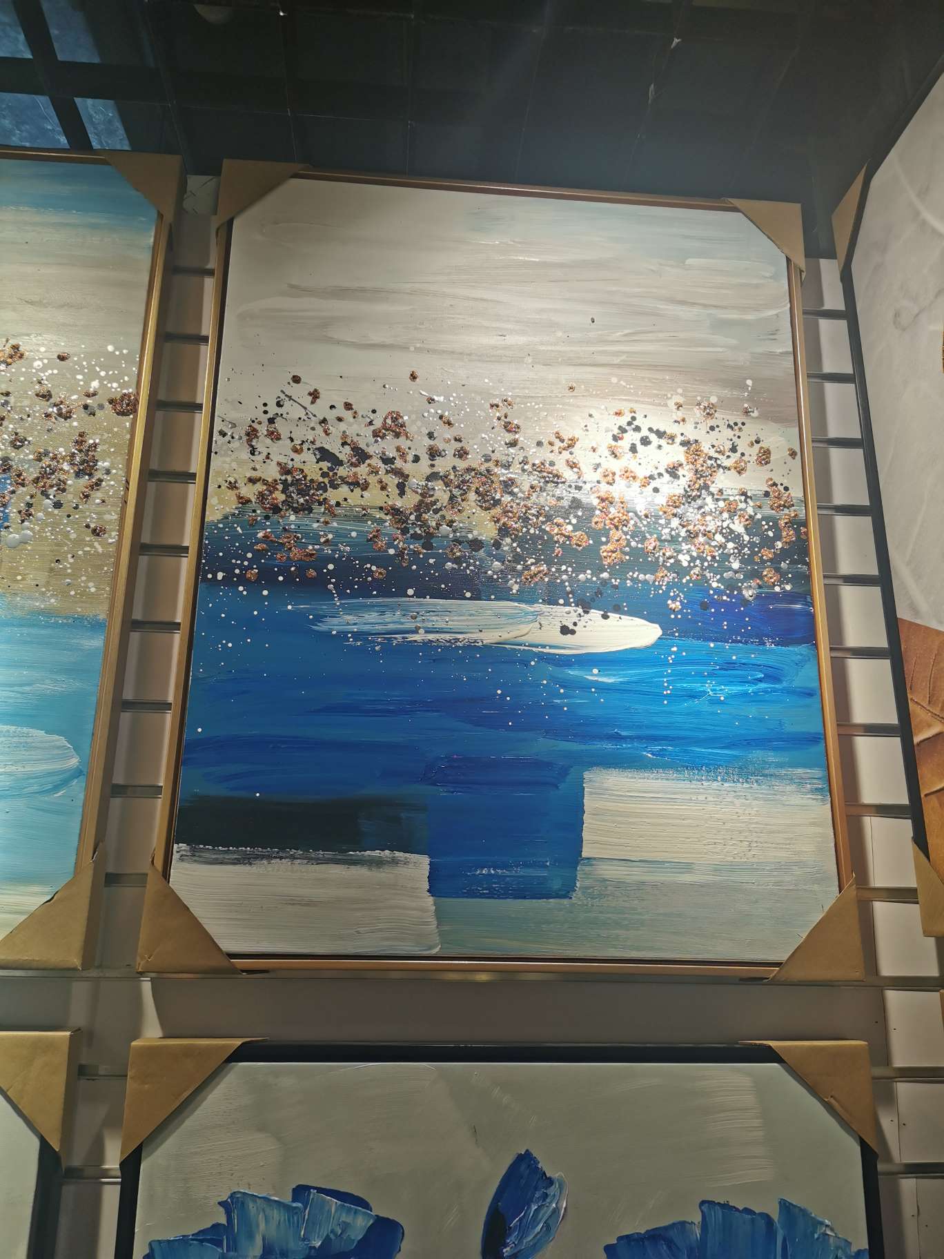 轻奢手绘油画客厅装饰画玄关壁画入户门餐厅挂画纯手工定制油画sksishsg