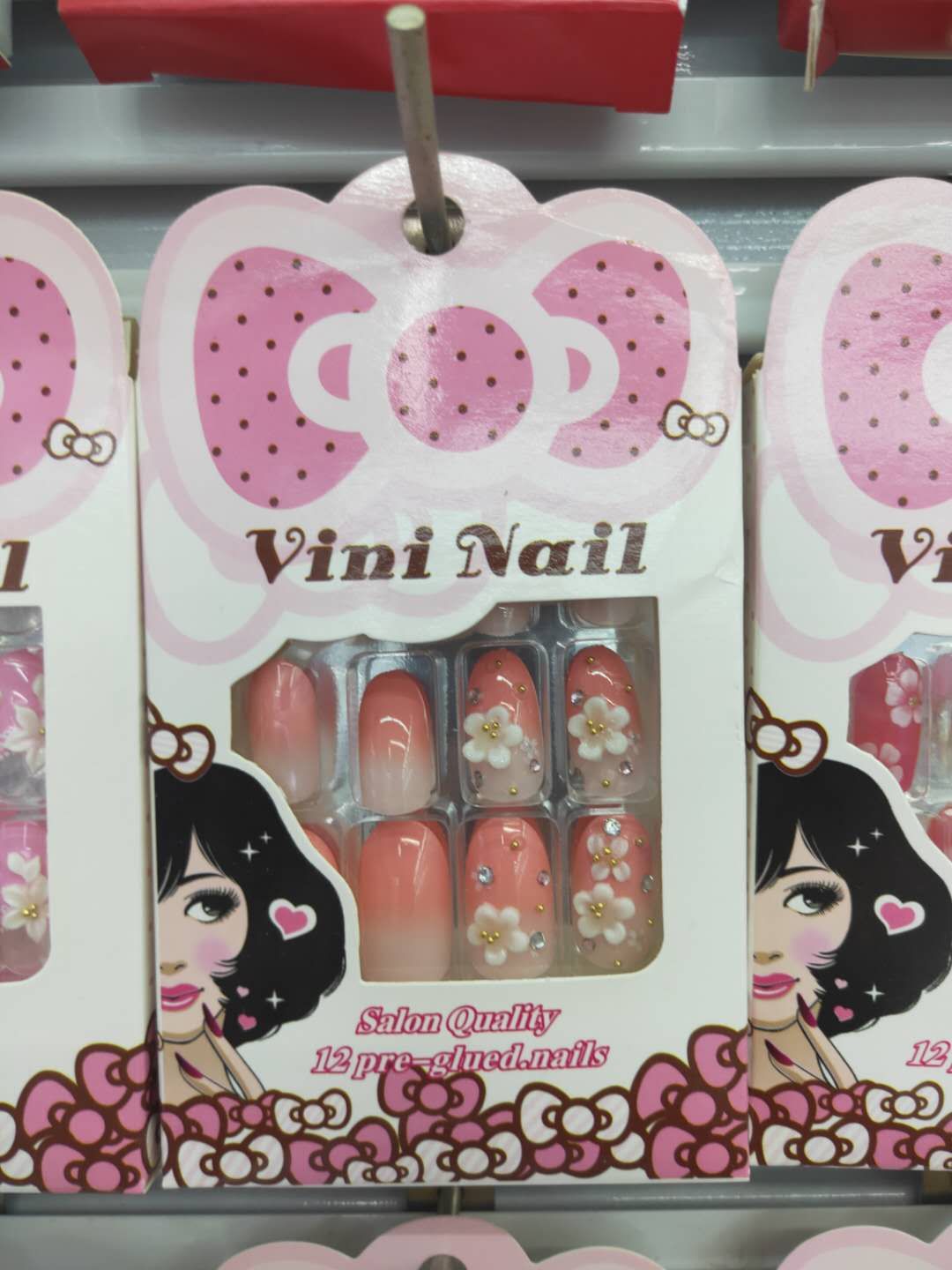 Fake nails 12 pieces with fake nail drill