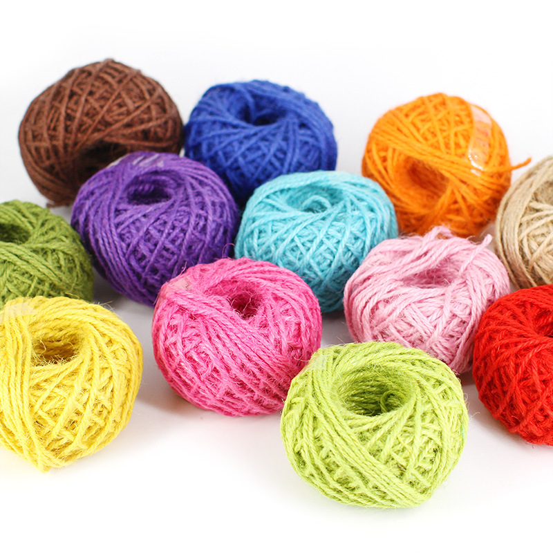 彩色麻绳套餐12色手工编织绳 儿童幼儿园diy手工材料 装饰绳详情图2
