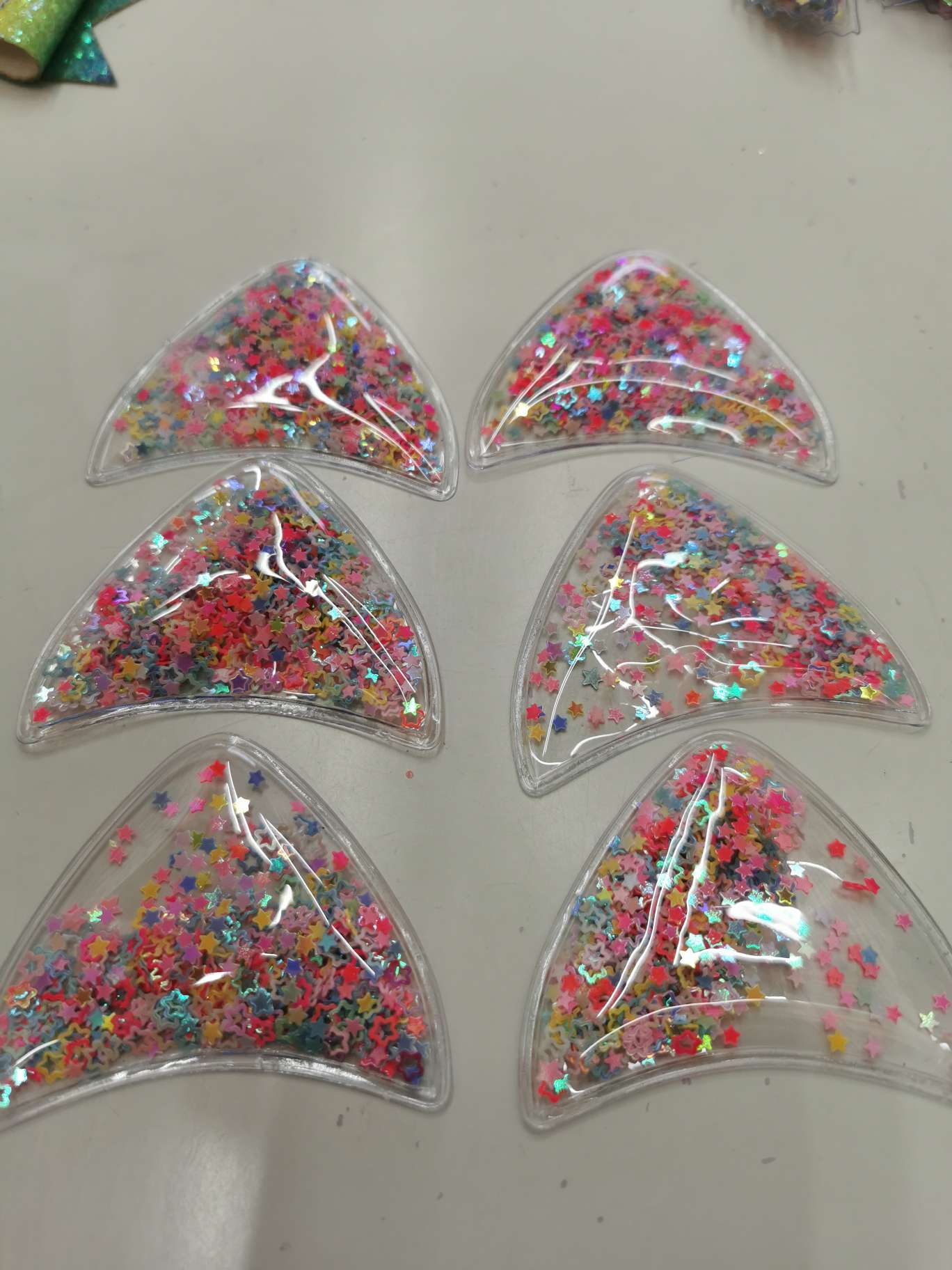Transparent air 6.5*5 cm cat ears