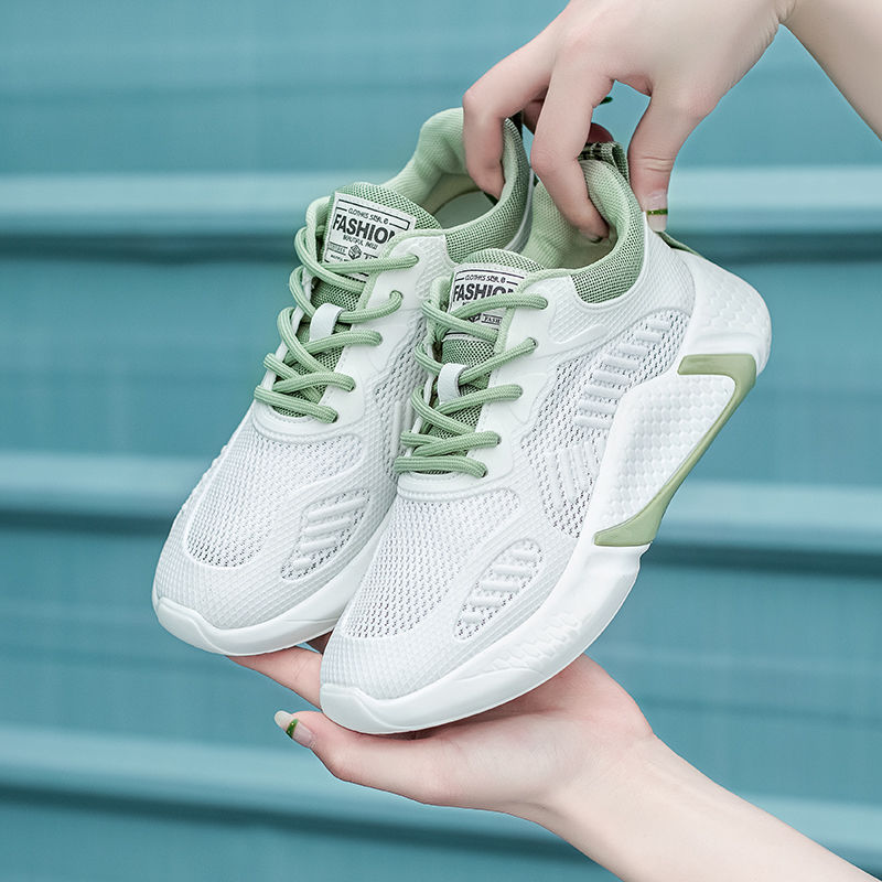 Old Daddy Shoes Female Summer Breathable 2020 New Thin Mesh, Lightweight White Sports Shoes Item Picture