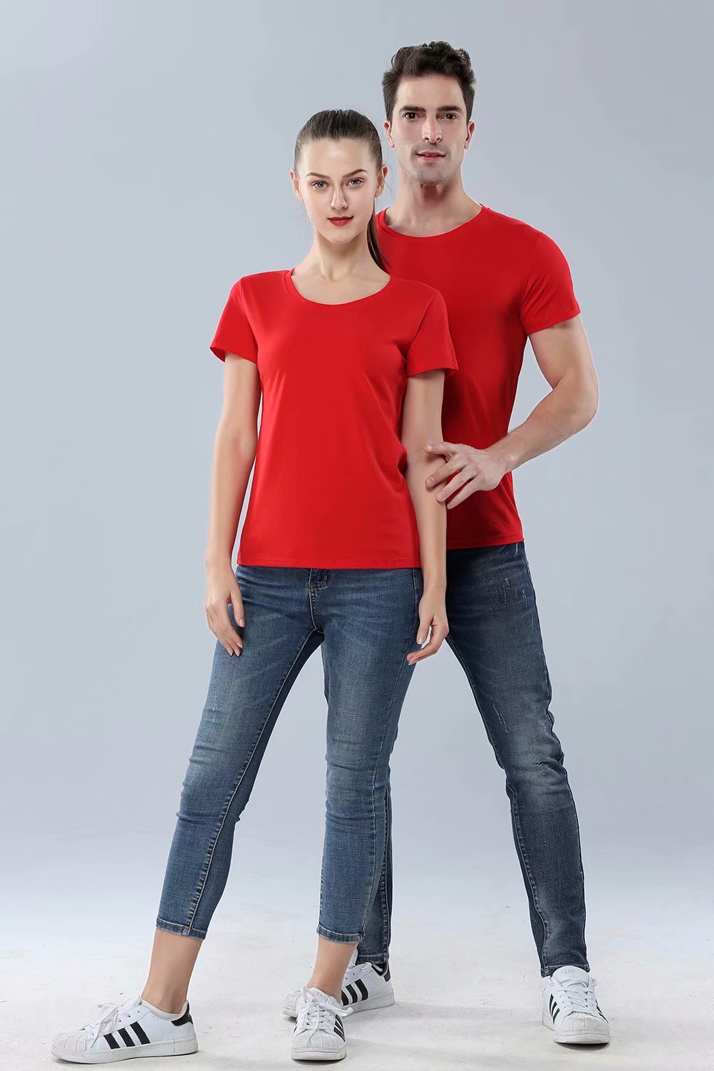 New team class short-sleeved DIY solid color cotton short-sleeved T-shirt cotton advertising shirt work clothes factory customization https://m. undefined