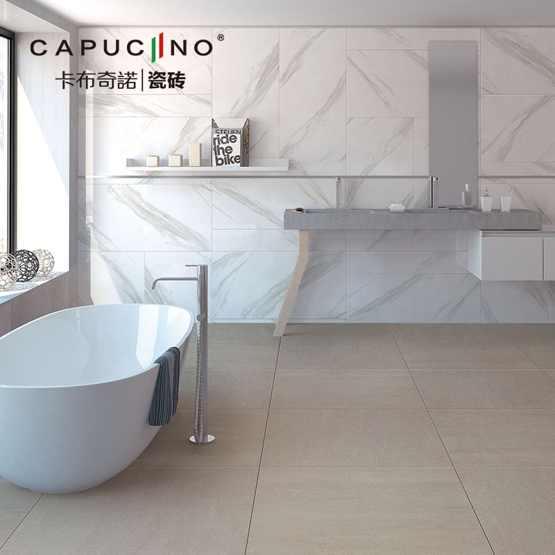 Cappuccino Tile Living Room Floor Tile Kitchen Bathroom Wall Tile Modern Antique Brick Sky Mirror 600X1200 Application Scenario