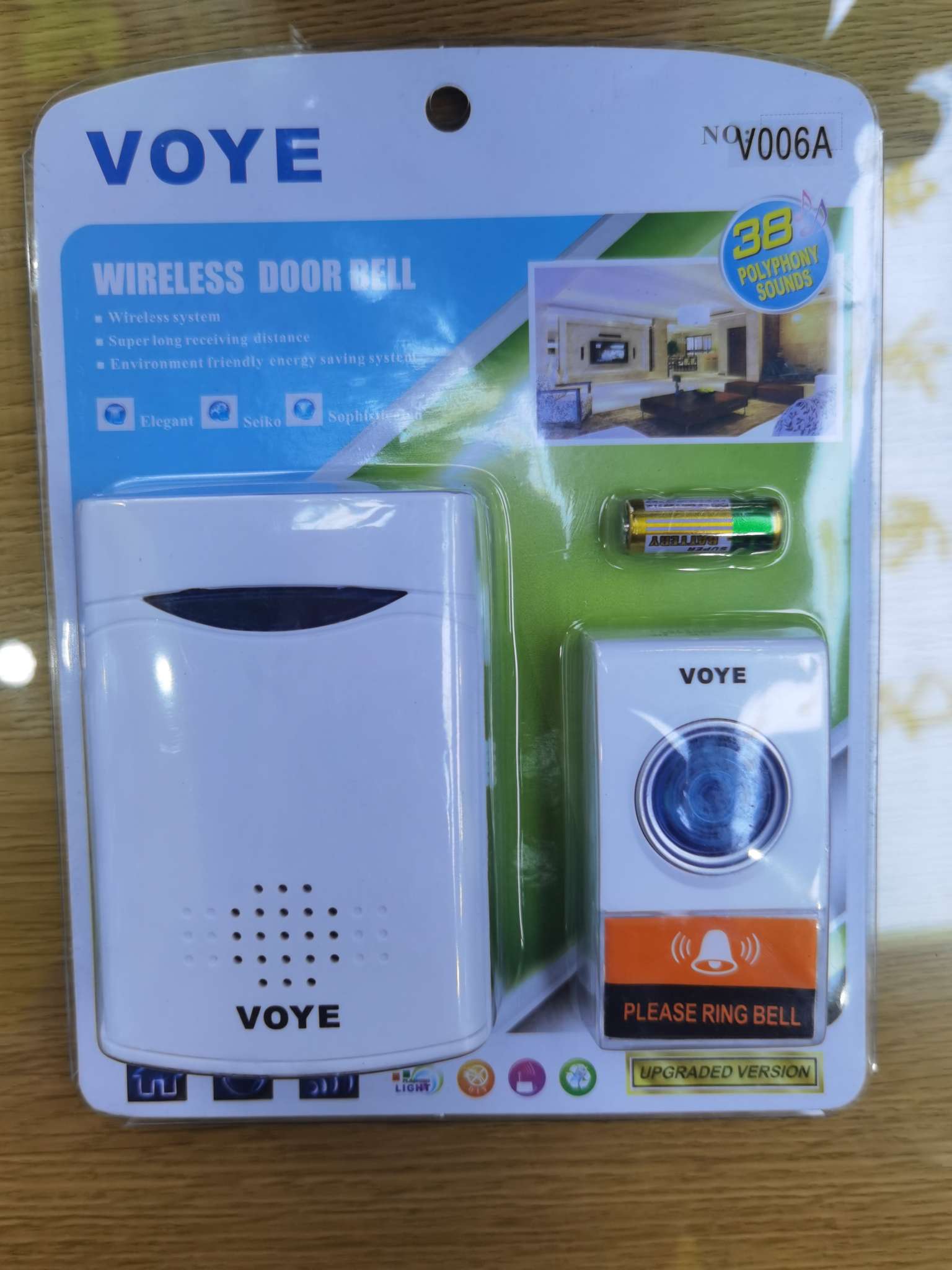 V006A wireless remote control doorbell thumbnail