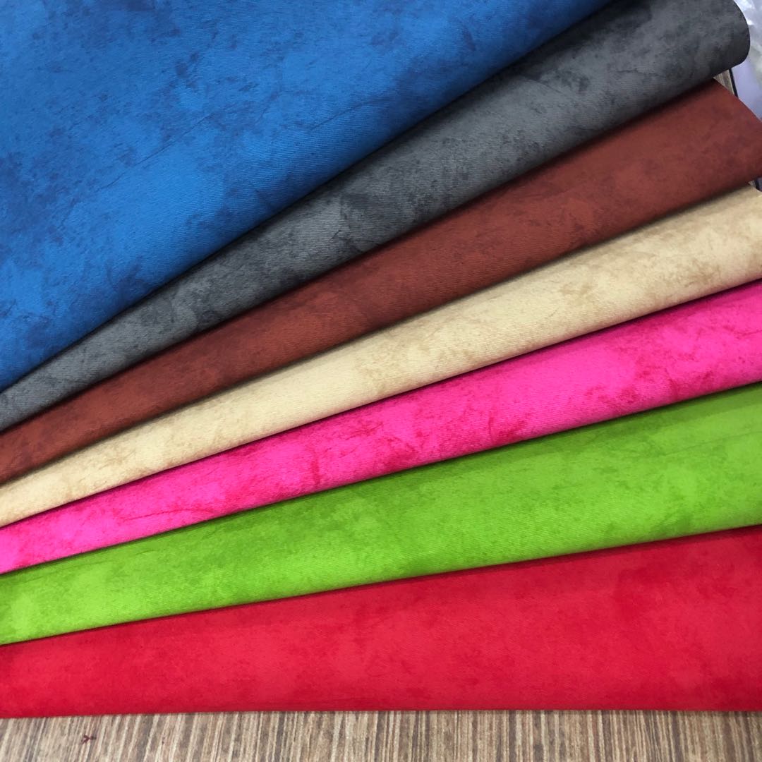 Factory direct sales of pressed pu leather, trademark leather and denim textured leather in stock details Picture