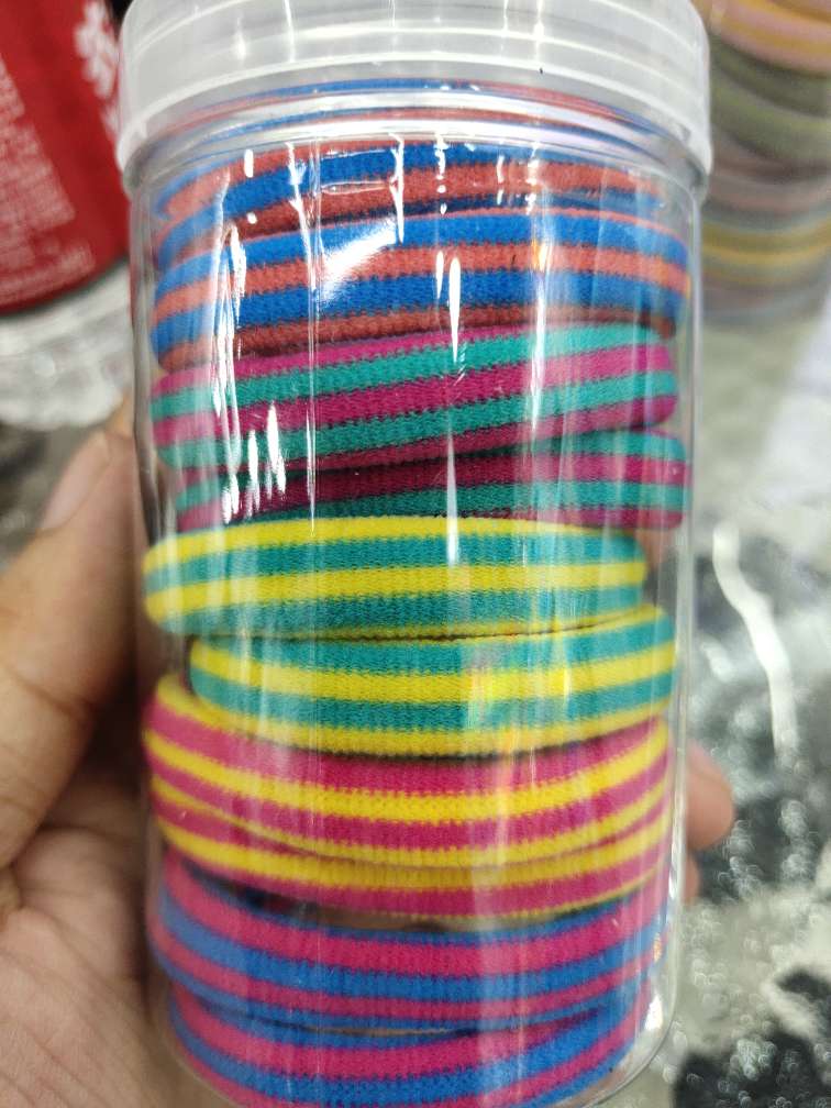 South Korean Internet Red Ins Wind Sweet Towel Head Rope Girl Heart Color Hair Band Thick Hair Band Ponytail Hair Rope details Picture