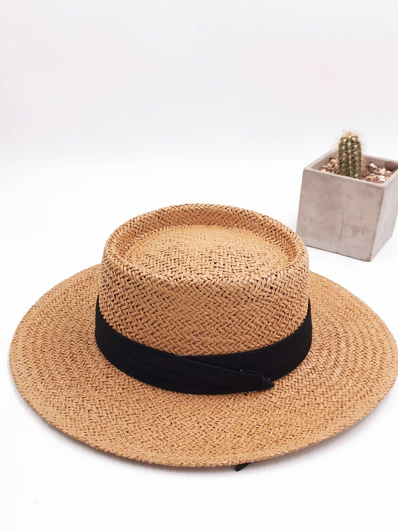 Trendy multicolor straw hat 271 thumbnail