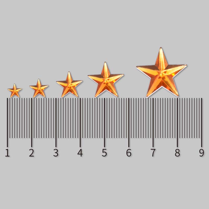 Plastic benzene material WX15MM five-pointed star patch transparent drill flat bottom five-pointed star no-hole plastic drill DIY mobile phone beauty drill details Picture