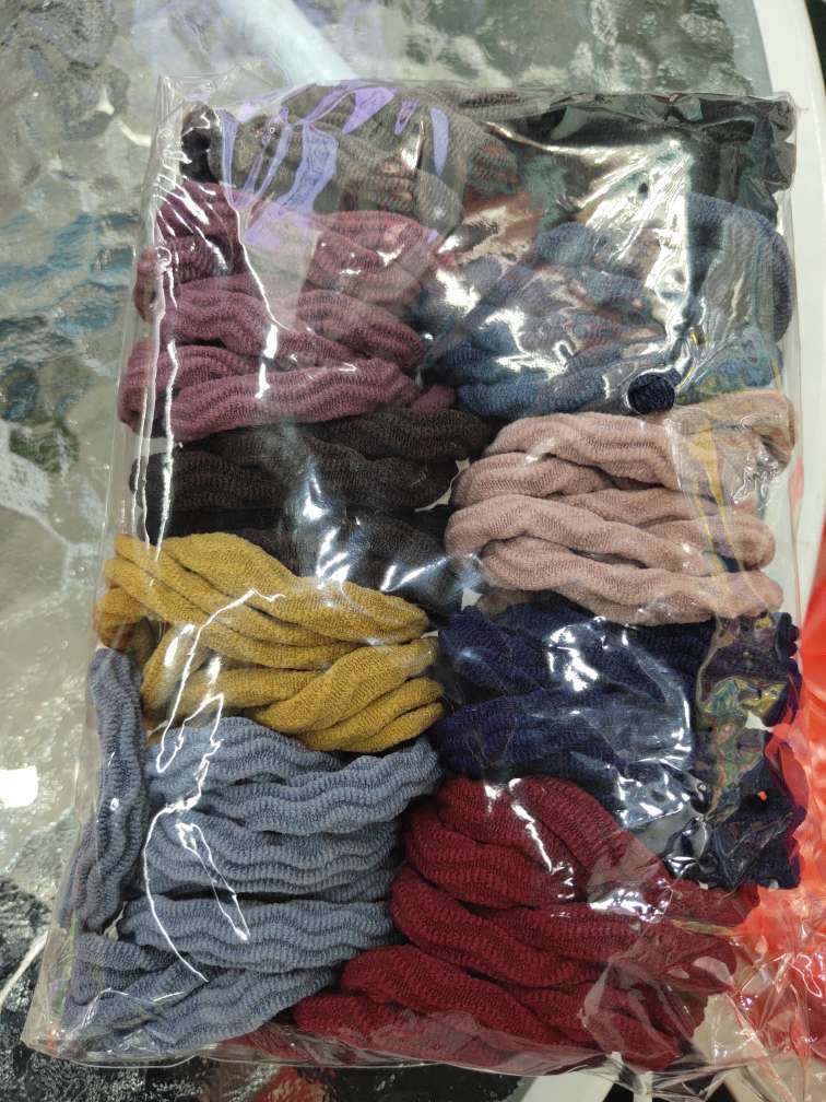 100 pieces of multi-color macaron-colored high-elasticity hair ties, seamless hair bands, Korean hair ties