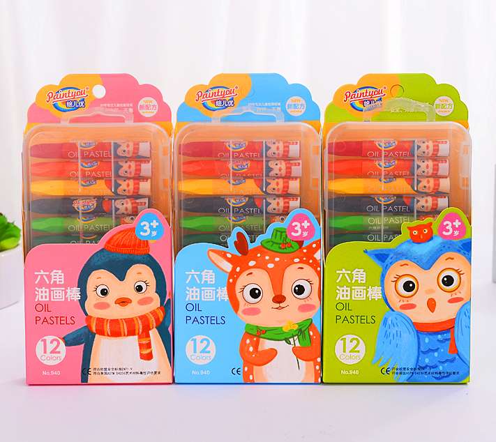 Twelve color hexagonal oil painting stick thumbnail