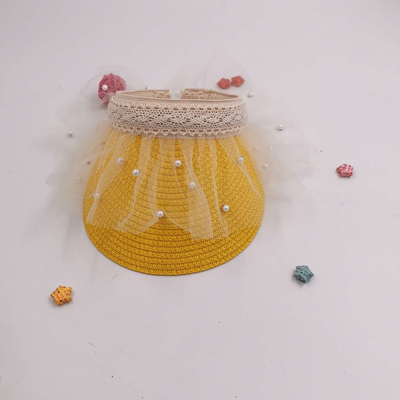 Net red net yarn pearl empty top spot