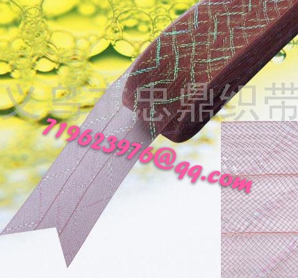 Elastic yarn net manufacturers direct fishnet elastic bowknot decorative belt DIY, beauty makeup belt full figure