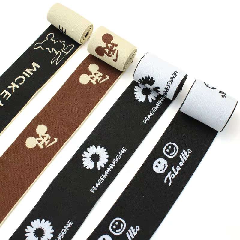 4Cm jacquard elastic band with lettering Specification image