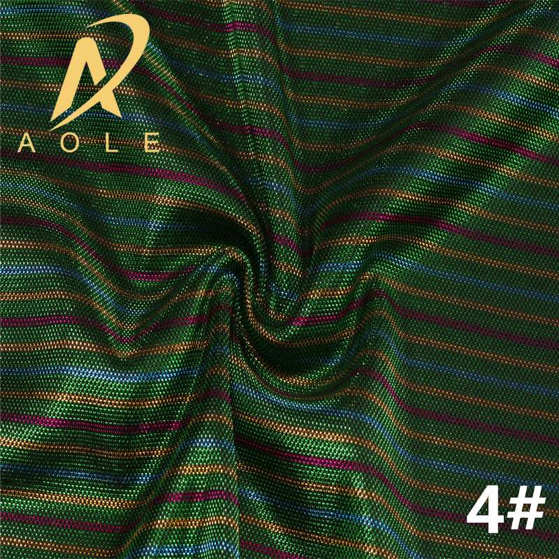 Striped Bright Silk Cloth Elastic Composite Slide Screen Eye Cloth Gold And Silver Knitted Clothing Fabric Headgear Bag Specification drawing