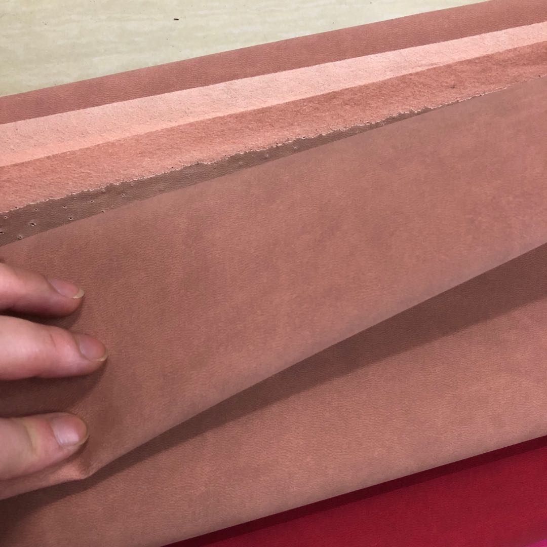 厂家直销压变pu皮肤感羊绒皮面柔滑舒适箱包面料包装盒皮革详情图9