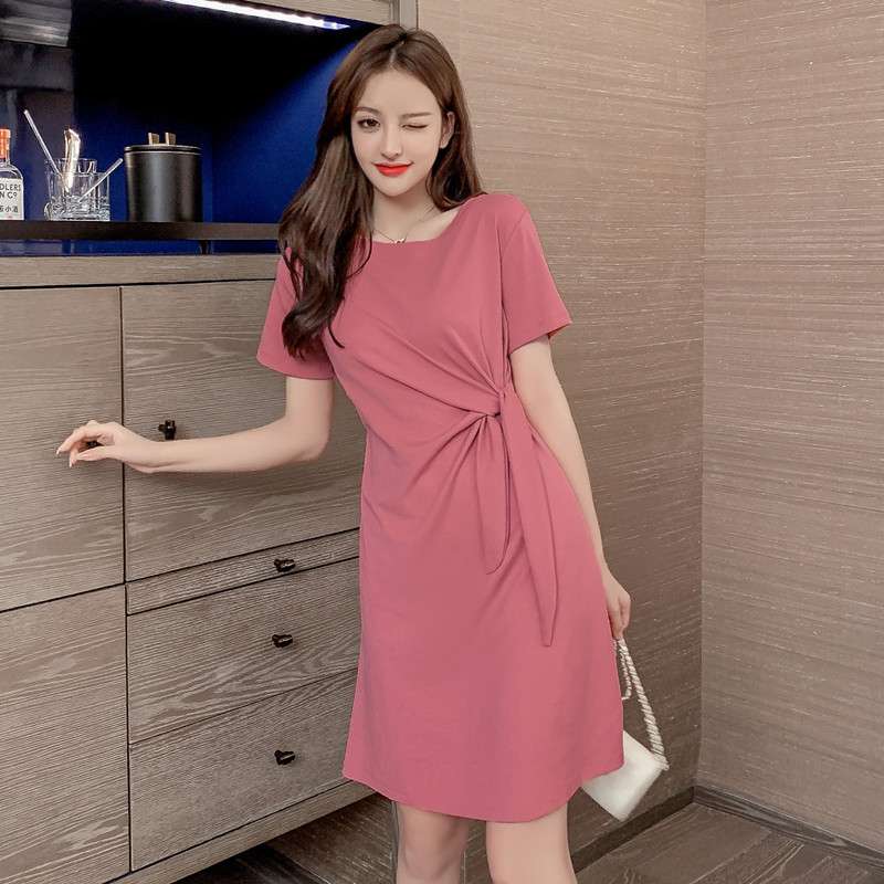 连衣裙性感小个子网红中长款收腰气质连衣裙女详情图2