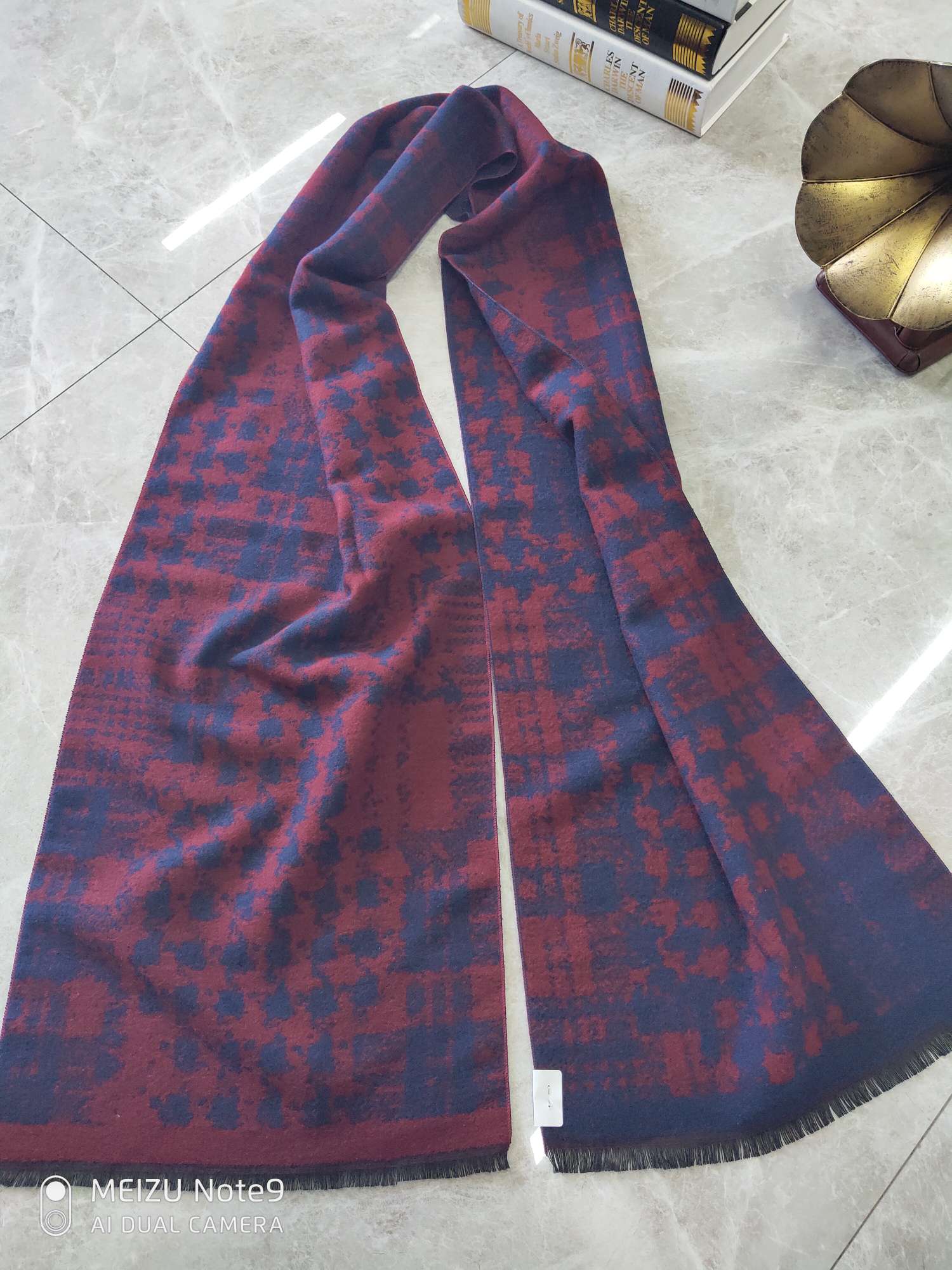 Men's wool scarf 2020 autumn/winter jacquard new classic plian thumbnail