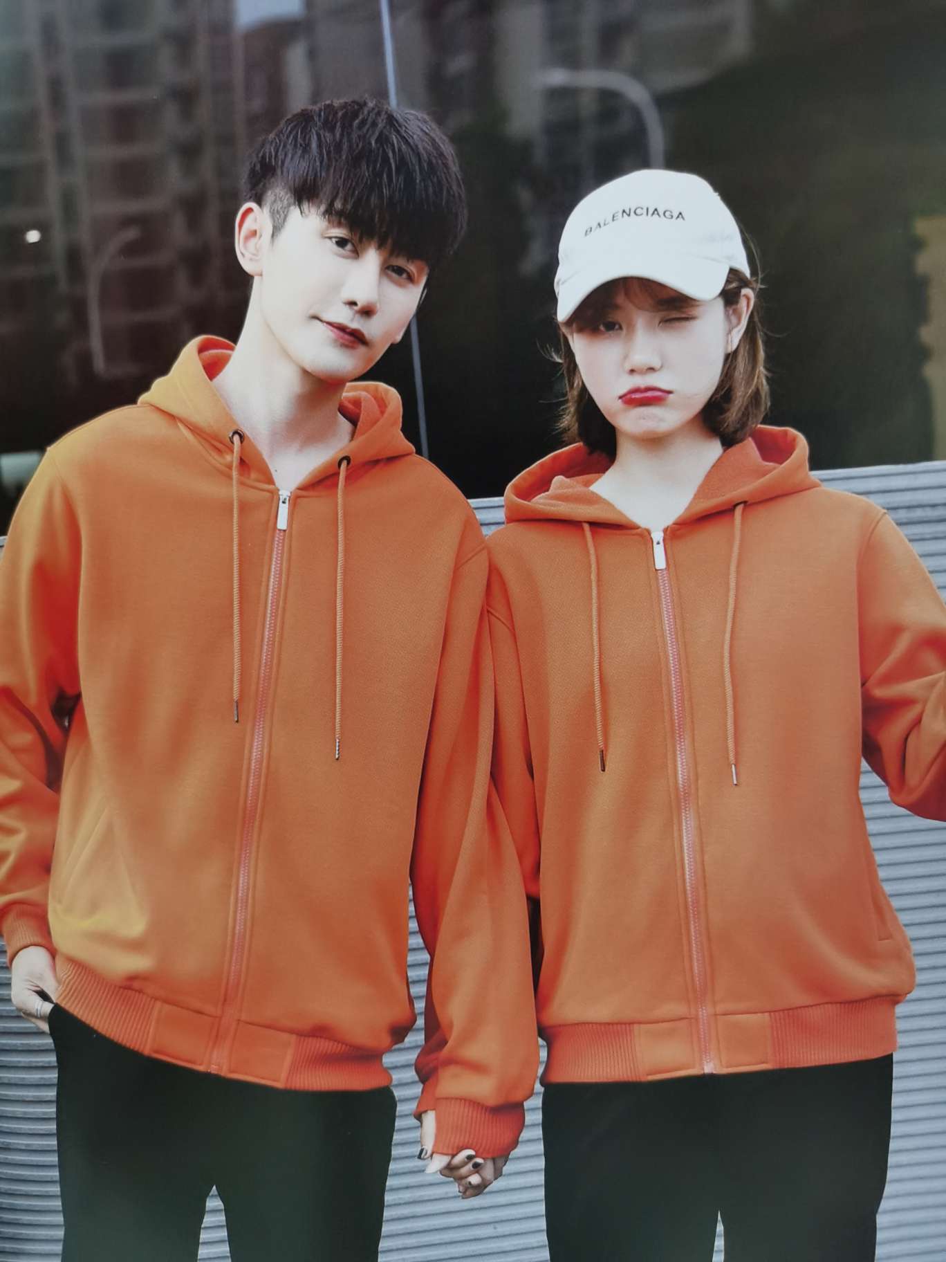 307-style 720g combed cotton TC thickened hoodie with zipper Specification drawing