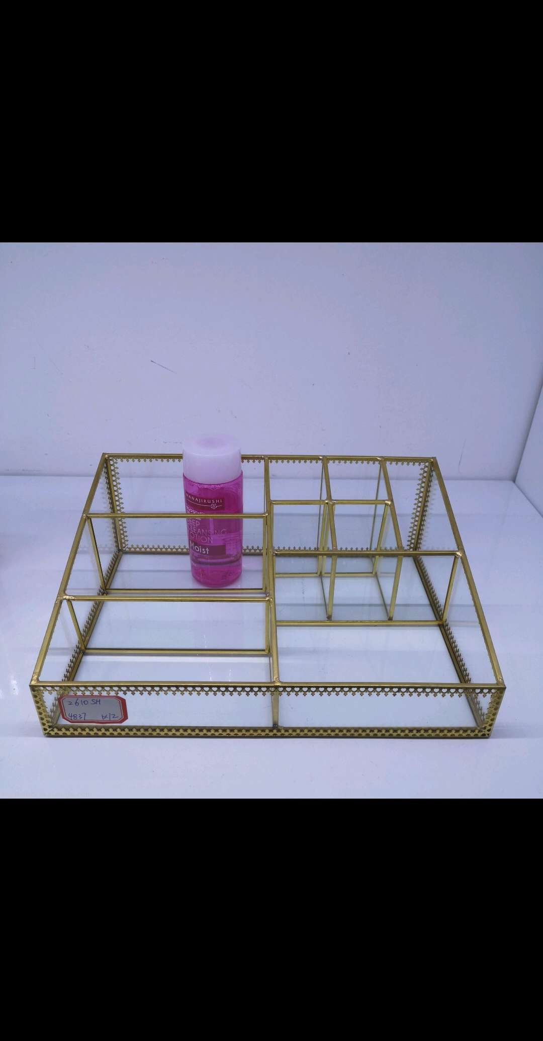 Nordic ins wind simple glass jewelry box skin care cosmetics storage tray wedding props 5