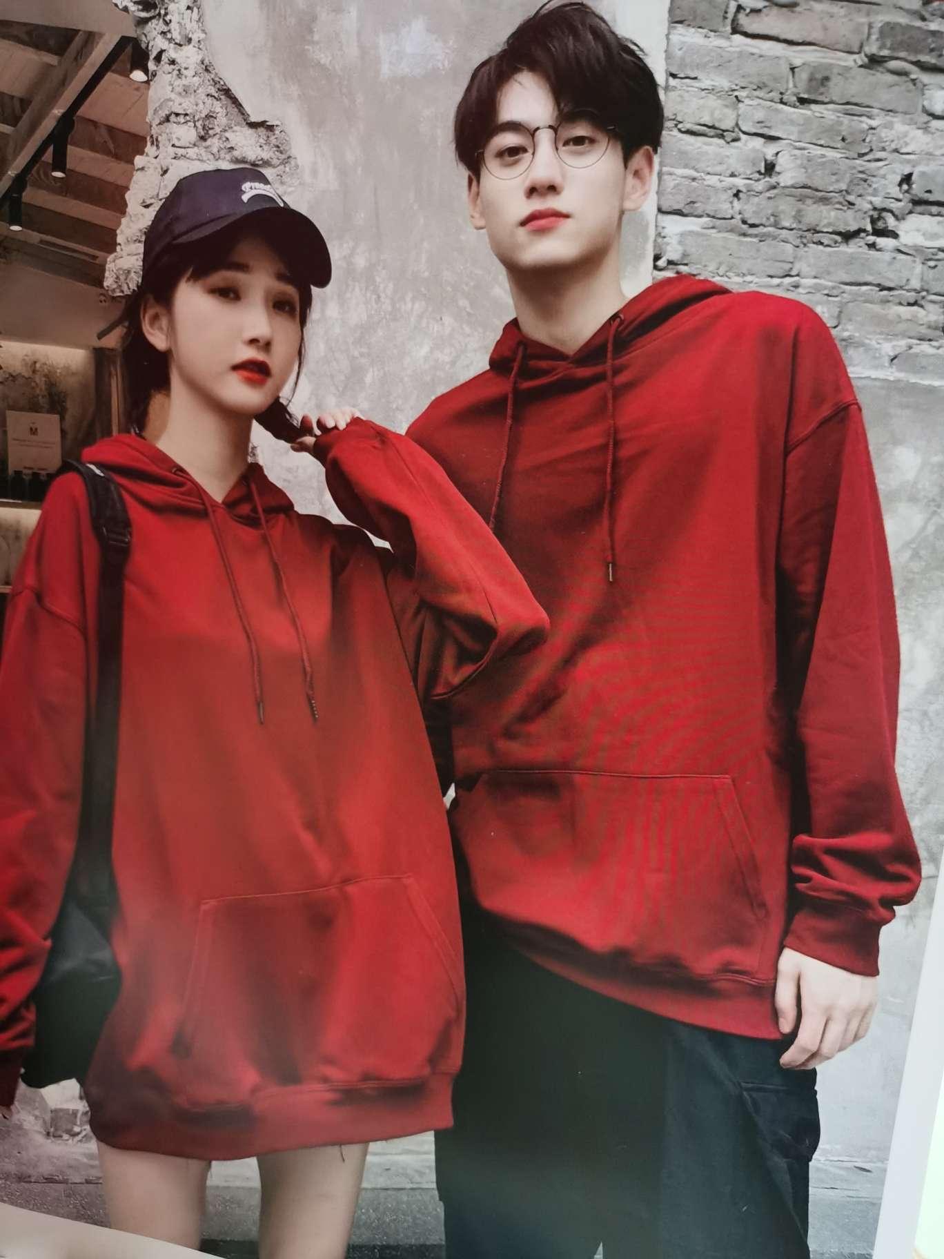 A trendy hooded pullover hoodie undefined