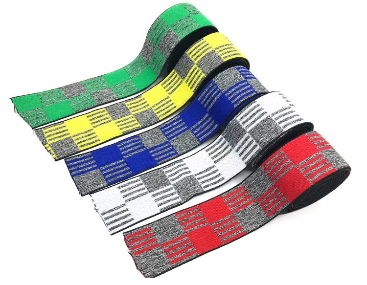 Colorful checkered elastic band