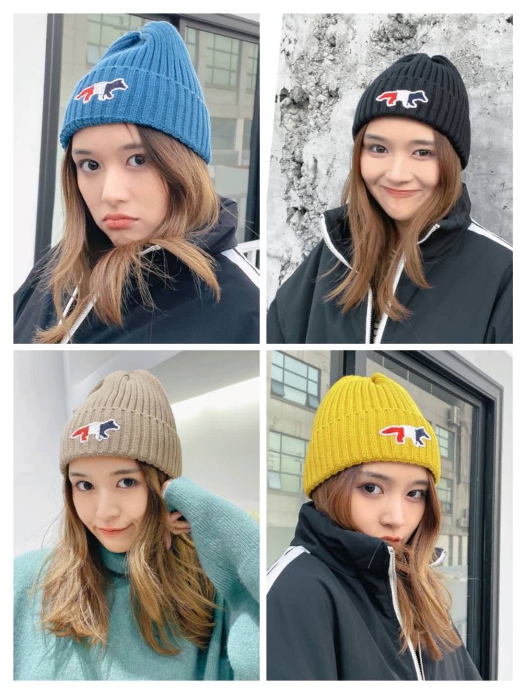 Embroidered Dog Wool Hat