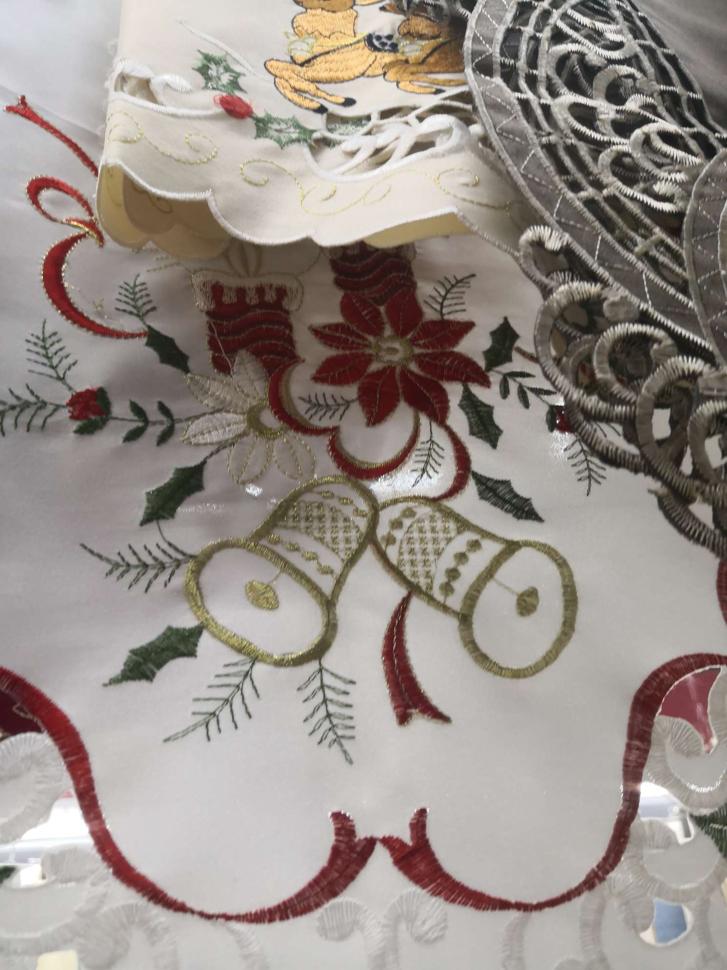 圣诞桌布桌旗抱枕套餐垫