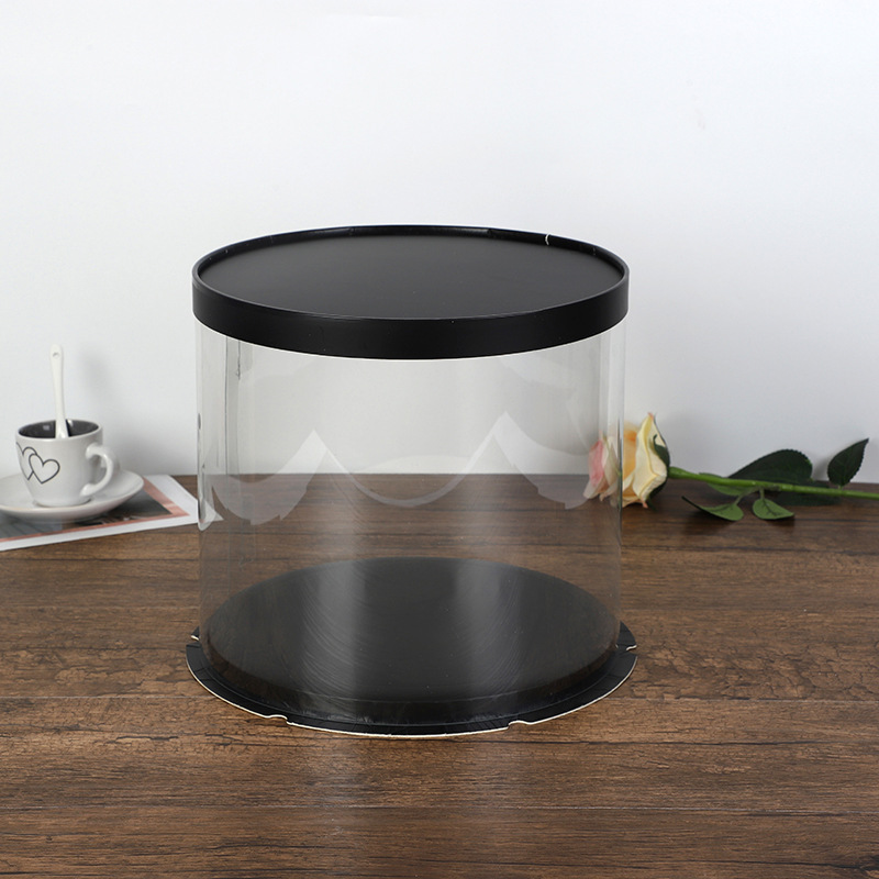 A circular 4-inch double-layer black background with a black cover and transparent bezel