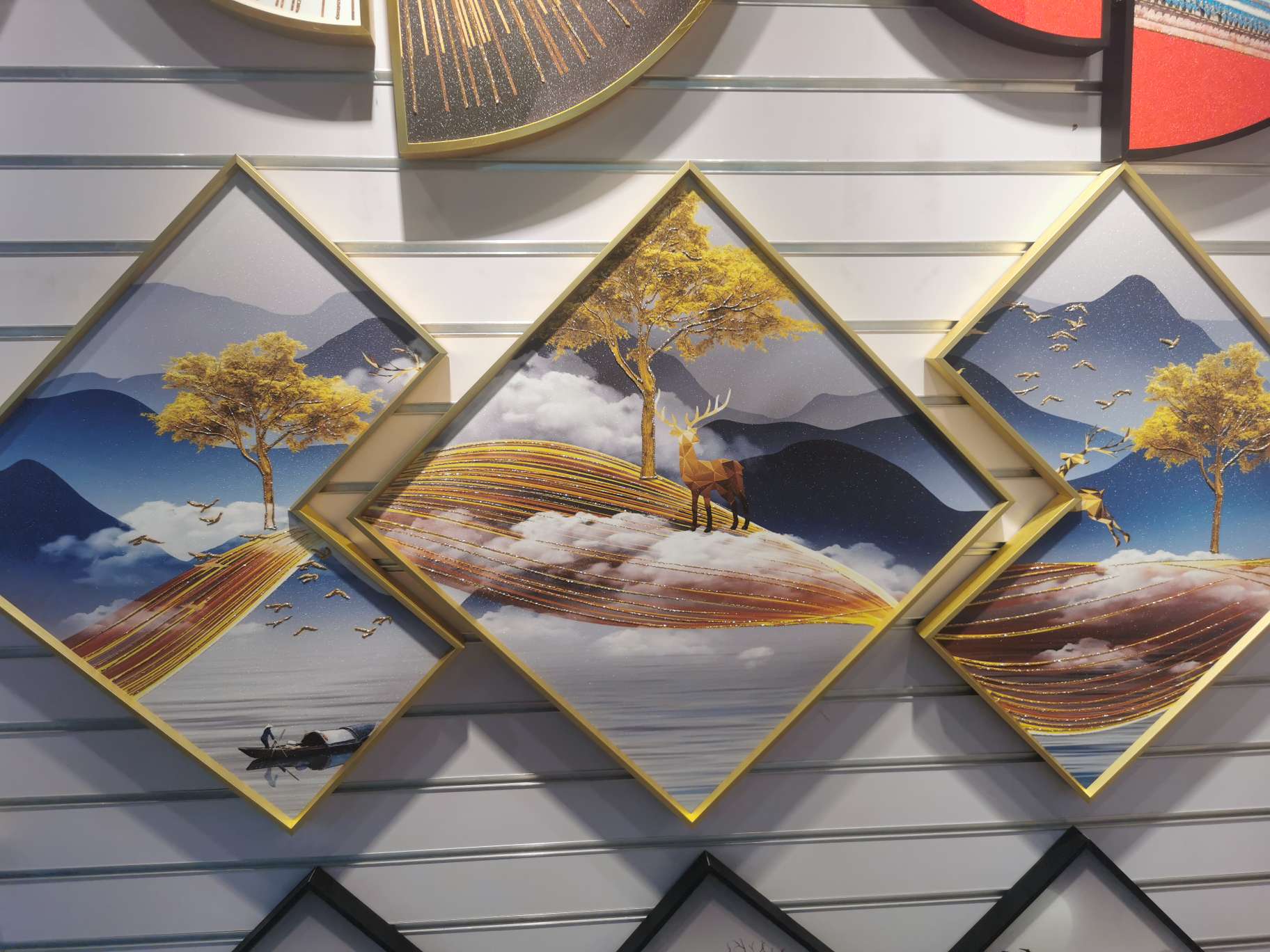 轻奢手绘油画客厅装饰画玄关壁画入户门餐厅挂画纯手工定制油画461224