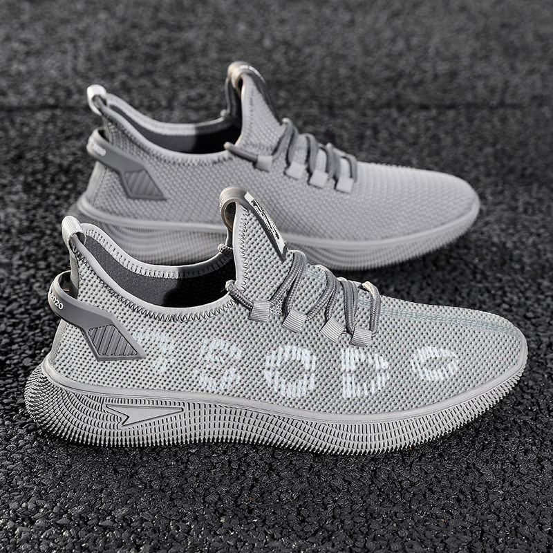 2020 Spring Summer Men's Shoes Korean Version Of The Trend Men's Sports Leisure Running Shoes Spring Breathable Mesh Men's Single Shoes Item Picture