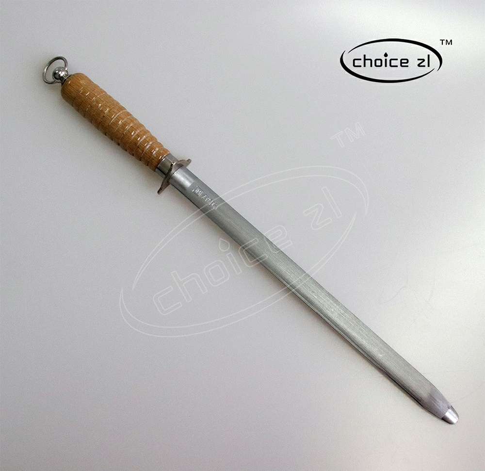 Wooden-handled knife sharpener details Picture