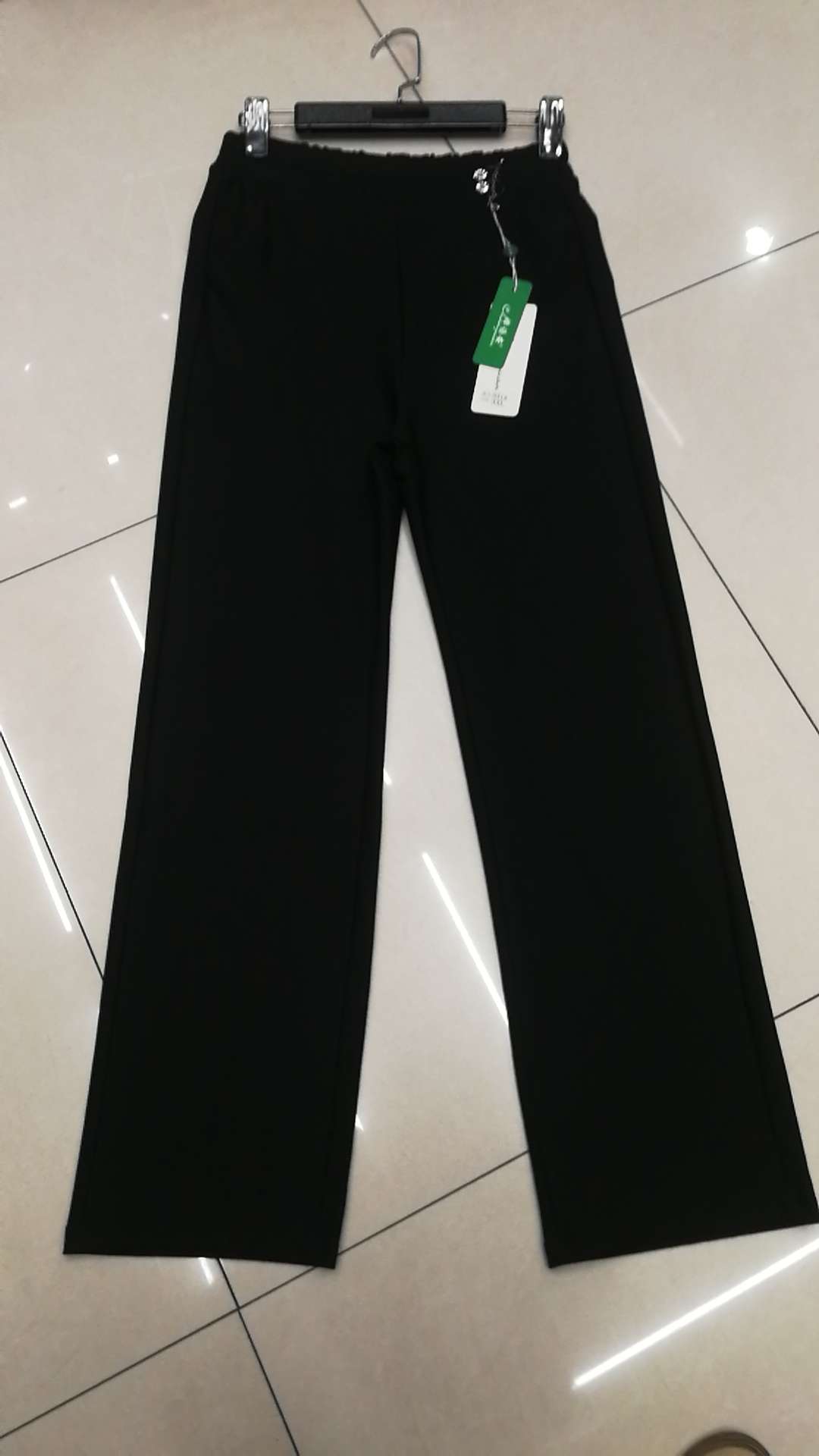 Fine cotton Roman straight-through women's trousers