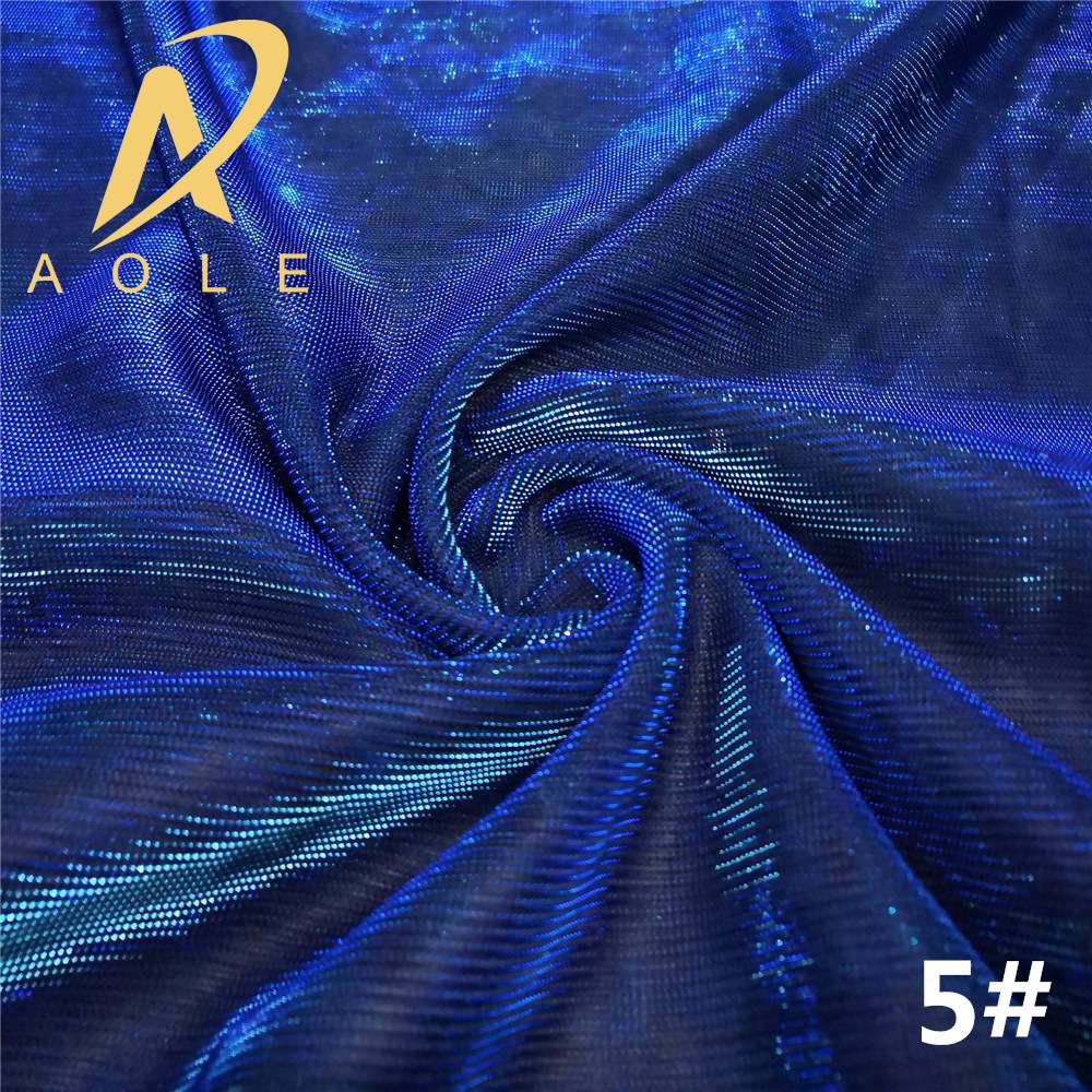 Thin slide filament polyester gold and silver filament color-changing iridesy bright silk mesh fabric for half skirts and scarves Specification image