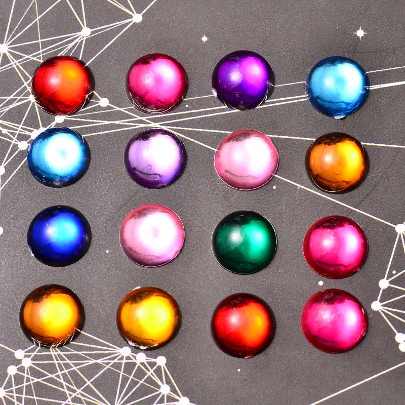 Benzene J10 circular smooth surface hemispherical acrylic semi-circular drill, semi-circular smooth surface flat bottom non-hole acrylic drill, animal doll, doll eyes undefined