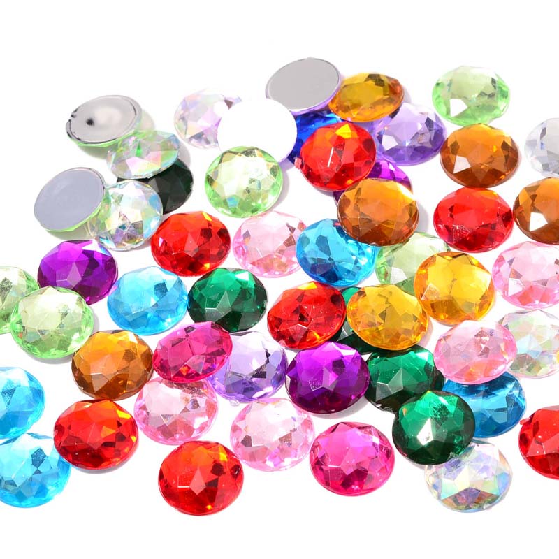 Imitation Taiwan acrylic diamond, D10MM round diamond, performance costume, hand-sewn lens, acrylic mirror surface, DIY clothing accessories undefined