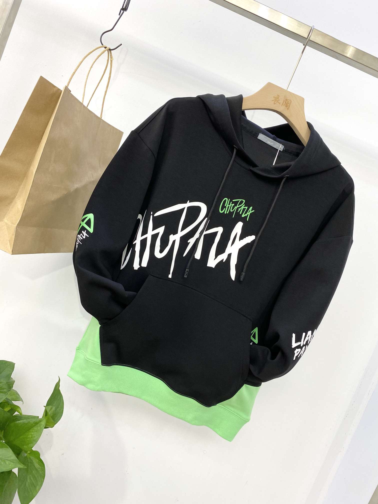 Men's long-sleeved hooded sweatshirt Specification image
